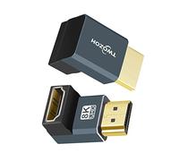 Twozoh 2-Pack HDMI Adapter Up Angle 90 Degree, HDMI Male to Female Connector Support 8K@60Hz, 4K@120Hz 1080p