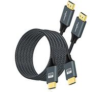 Twozoh 4K HDMI Cable 0.3M 2 Pack, Nylon Braided High Speed HDMI to HDMI Lead Support 3D/4K@60Hz/2160P/1080P
