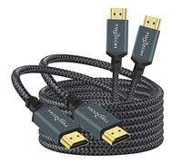 Twozoh 4K HDMI Cable 3M 2 Pack, Nylon Braided HDMI Lead Support 18Gbps 3D/4K@60Hz/ 2160P/1080P