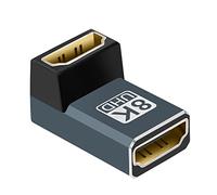 Twozoh 8K HDMI Coupler (1-Pack), HDMI 2.1 Female to Female Adapter Up Angle 90 Degree, Support 8K@60Hz, 4K@120Hz 1080p