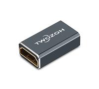 Twozoh 8K HDMI Coupler, HDMI 2.1 Female Adapter, Female Connector 48 Gbps Extender Support 8K@60Hz, 4K@144Hz 1080p (1-Pack)