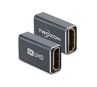 Twozoh 8K HDMI Extender (2-Pack), 2.1 Female Adapter, Supports 8K@60Hz, 4K@144Hz, 1080p