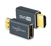 Twozoh 8K HDMI Extension Adapter (2-Pack), HDMI 2.1 Male to Female Connector Extender Support 8K@60Hz, 4K@144Hz, 2K@240Hz