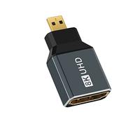 Twozoh 8K Micro HDMI Adapter (1-Pack), 2.1 Micro HDMI Male to Standard HDMI Female Adapter Convertor Support 8K@60Hz, 4K@144Hz, 2K@240Hz