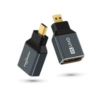 Twozoh 8K Micro HDMI Adapter (2-Pack), 2.1 Micro HDMI Male to Standard HDMI Female Adapter Convertor Support 8K@60Hz, 4K@144Hz, 2K@240Hz