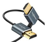 Twozoh Flexible HDMI Cable Right Angled 90° 0.3M, Ultra thin and Slim HDMI Lead Support 3D/4K@60Hz