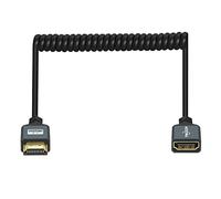 Twozoh HDMI Adapter Coiled Cable, 4K Coiled HDMI Male to Female, Extender Cable, Extension Cord 2.0(Extend up to 1.5M