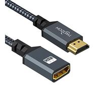 Twozoh HDMI Extension Cable 5M, HDMI Male to Female Lead, Nylon Braided Extender, HDMI 2.0 Cable Adapter Support 4K@60Hz 3D HDR