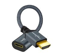 Twozoh HDMI Male to Mini HDMI Female Adapter Cable, Male HDMI to Female Mini HDMI Cable Adapter (A Type to C Type) 3D/4K 1080p, (20CM)