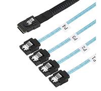 Twozoh Internal Mini SAS to SATA Cable 1.6FT，Mini SAS 36Pin SFF-8087 Male to 4 SATA 7Pin Female Forward Breakout Cable(0.5M