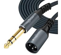 Twozoh Jack 6.35mm to XLR Male 3Pin Audio Cable 0.3M, Braided XLR Male to 1/4 TRS Stereo Guitar Cable compatible with Guitar