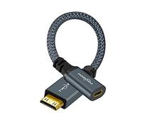 Twozoh Mini HDMI Male to Micro HDMI Female Adapter Cable, D Type Micro HDMI Socket Female to C Type Mini HDMI Male Convertor Adapter 3D/4K 1080P (20CM)
