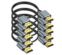 Twozoh Slim 4K HDMI Cable 3M 5 Pack, Ultra Thin & Flexible Skinny HDMI to HDMI 2.0 Lead Support 4K/60HZ 18gbps Laptop, Monitor, PS5, PS4, Xbox One, Fire TV