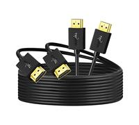 Twozoh Slim HDMI Cable 2M 2 Pack, Ultra Thin & Extreme Flexible HDMI Cord Support 4K@60Hz/2160P/1080P