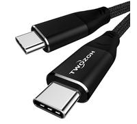 Twozoh USB C to USB C Cable 100W 4.5M 2 Pack, USB 3.2 Gen 2X2 20Gbps Data Transfer USB C 3.1 Type C PD Fast Charging Cable 4K Video Monitor Cord Support Thunderbolt 3/4 MacBook/iPad