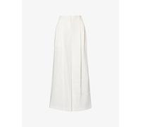 TWP Womens TWP Avery Wide-Leg Pleated Linen Trousers Ivoire 10