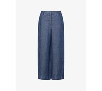 TWP Womens TWP Dylan Wide-Leg Denim-Look Trousers Medium Indigo 6