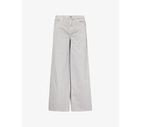 TWP Womens TWP Tiny Dancer Cotton and Linen-Blend Denim Jeans Oyster Mushroom 25