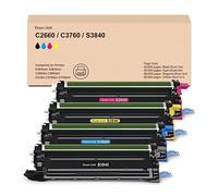 TWR5P 331-8434 Black Cyan Magenta Yellow Drum Unit Compatible with Dell S3840cdn S3845cdn C2660dn C3760n C3760dn C3765dnf C2665dnf MFP Color Smart MFP S3845cdn Printers( 60,000 Pages, 4-Pack)