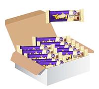 Twrl White Dipped Limited Edition Chocolate Bar 43g - Smooth White Chocolate Coating with Classic Twrl Flake Layers Inside (24 x Bars)
