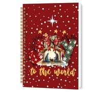 TWRVI Red Christian Christmas Nativity Spiral Notebook, Religious Christmas College Ruled Notebook Journal for School Office Supplies, Jesus Xmas Journaling Notebooks 5.5"x8.3" 164 Pages