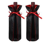 TWSANTAMAS 2PCS Halloween Wine Bottle Cover - Vampire Wine Holder, Dracula Party Decor, Spooky Wine Gift Accessories for Halloween Home Decor & Holiday Gifts
