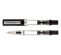 TWSBI Fountain Pen Eco Black, Piston Load, Steel Nib M, Resin, 14 cm