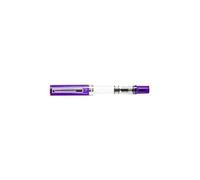 TWSBI Fountain Pen Eco Transparent Purple, Piston Load, Steel Nib Size M, 139 mm