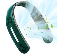 Twshiny Neck Fan, Bladeless Fan Portable Neck 5000mAh Travel(Green)