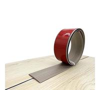 TWSOUL Self Adhesive Floor& Door Flooring Threshold Transition Strip 10M Laminate PVC Flat Door Threshold Strip 4cm Width Floor Edging Trim Strip for Tile Wood Joins Gap (Grey woodgrain/10M) P-001740