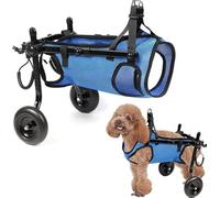 TWSOUL Small Dog Wheelchairs for Back Legs,Wheel Folding Adjustable Doggy Wheel-Chair,Small Pet Hind Leg Wheelchair,Dog Leg Brace and Hip Support,Light Weight for Dog/Cat/Pets with Disabled (Blue M)