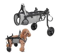 TWSOUL Small Dog Wheelchairs for Back Legs,Wheel Folding Adjustable Doggy Wheel-Chair,Small Pet Hind Leg Wheelchair,Dog Leg Brace and Hip Support,Light Weight for Dog/Cat/Pets with Disabled (Grey M)