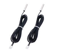 TWTADE 2 Pcs 3M 10K B3950 Thermistor Temperature Sensor,able to Support -25 to 125 Degree Celsius,Sensitive NTC Temperature Sensor Probeprobes has 5 * 25mm Stainless Steel housing NTC-3M-2P