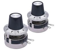 TWTADE / 2pcs Single Turn Rotary Carbon Linear Variable Potentiometer + 2pcs Knob ，WTH118-2W 1K Ohm