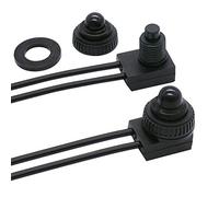 TWTADE 2PCS Waterproof RV Push Button Switch 12V ON/Off SPST Switch for Motorcycle/Auto Car Bathroom Fan with 4''Lines KP-107