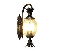 TWTCC Wall Sconce Outdoor Patio Lighting Fixture American Creative Pineapple Wall Light Sconce Antique Rural Fence Courtyard Terrace Door Decoration Lantern Wall Lamp E14*2/3 Waterproof