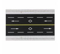 TWTCZOZ 1 Piece Road Board Architectural Model Road Section with Engraved Stone Pattern and Straight for Customizable Town Building Suitable for Display Case Landscaping, Black White 1, Straight