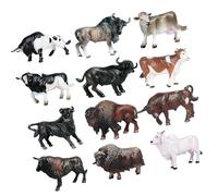 TWTCZOZ 12Pcs Mini Cow Models Craft Educational Learning Toys for Desktop Ornament