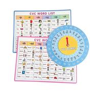 TWTCZOZ 3 English Game Pieces CVC Game Teaching Aid, Word Spelling Exercise