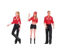 TWTCZOZ 3 Pieces Miniature Figure Diorama People Gas Station Model Tiny People Resin Material Suitable for Desktop Display Fairy Garden, Red
