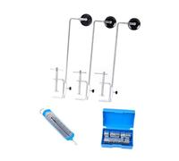 TWTCZOZ 3 Pieces Pulley Physics Experiment Support Rod Fixed Pulley Table Clamp Group Mechanics Decomposition Synthesis Tool Metal Material Suitable for, Type B Silver