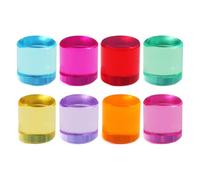 TWTCZOZ 8 Pieces Rainbow Building Blocks Cylinder Stacking Game Acrylic Sensory Educational Toys Portable Entertainment Suitable Play, 2.5cm