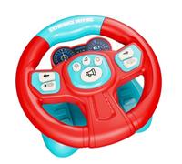 TWTCZOZ Children Driving Simulator Pretend, Red And Blue Battery Operated, Simulation Steering Wheel With Strong Suction Cup, Lights, And Music