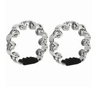 TWTCZOZ Children Handbell Tambourine Pair Percussion Instrument Handheld Bell Drum With Neat Finished Appearance And Smooth Edges Suitable for daycare sing alongs community events, Silver