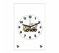 TWTCZOZ Children Teaching Clock Cartoon Desk Clock Table Clock Quiet Sweep Movement Acrylic Shell Dial suitable for tutoring homeschool rooms study desks, Mixer Truck