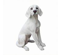 TWTCZOZ Decorative Canine Statue Labrador Sculpture Figurine Ornament Artwork Fiberglass Form Realistic Detailed Coat and Composed Posture suitable for living, Beige