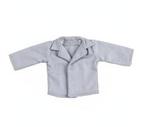TWTCZOZ Doll Suit Jacket Apparel Trench Coat Trousers Tie Shirt Outfit Crafted With Realistic Lapels Buttons Stitching suitable for collectors photography display storytelling , Gray , Suit Jacket