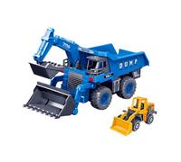 TWTCZOZ Engineering Toy Car Construction Truck Model Excavators Play Vehicle Launcher Car PP Alloy Material Inertia Driven Suitable Birthday, blue