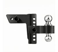 TWTCZOZ Heavy-Duty doubleBall Hitch | Adjustable Tow Hitch, Low-Profile, for Towing, Truck Owners, Black