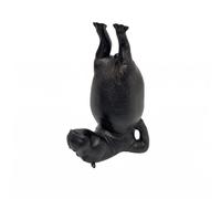 TWTCZOZ Hippo Figurine Resin Ornament Statue Sculpture Calm Matte Style Modern Decor suitable for home office sideboard console table bedroom shelf, Brown, Yoga Hippo B